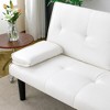 67" PVC 2-Seater Sofa Bed with Cup Holder & Foldable Design - 2 of 4