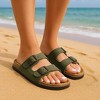 CUSHIONAIRE Plano Slip-On Sandals for Women with Arch Support, Adjustable Buckle Straps, and Stitched Outsole – Casual Flat Summer Womens Sandals - 4 of 4