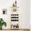 Whizmax Metal Wine Rack Wine Bottle Holders Stands Freestanding Floor,Wine Storage Organizer Display Rack for Bar Kitchen Dining Living Room - image 3 of 4