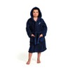 Personalized Linum Kids 100% Polyester SUPER PLUSH Double Brushed Hooded Bathrobe in White Script Font - 3 of 3