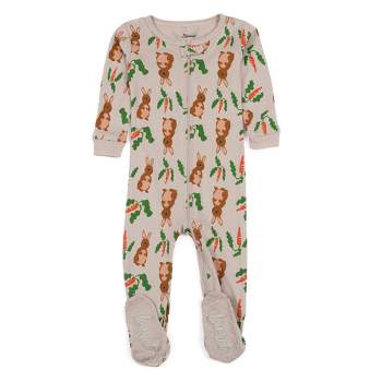 Leveret Footed Sleeper Cotton Easter Pajamas
