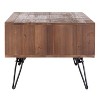 42" Reclaimed Wood Rectangle Farmhouse Coffee Table with Metal Legs and Storage Natural/Brown - The Urban Port - 3 of 4