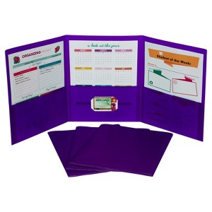 C-Line Tri-Fold Portfolio, Heavyweight Poly, Purple, 1 Each - 1 of 1