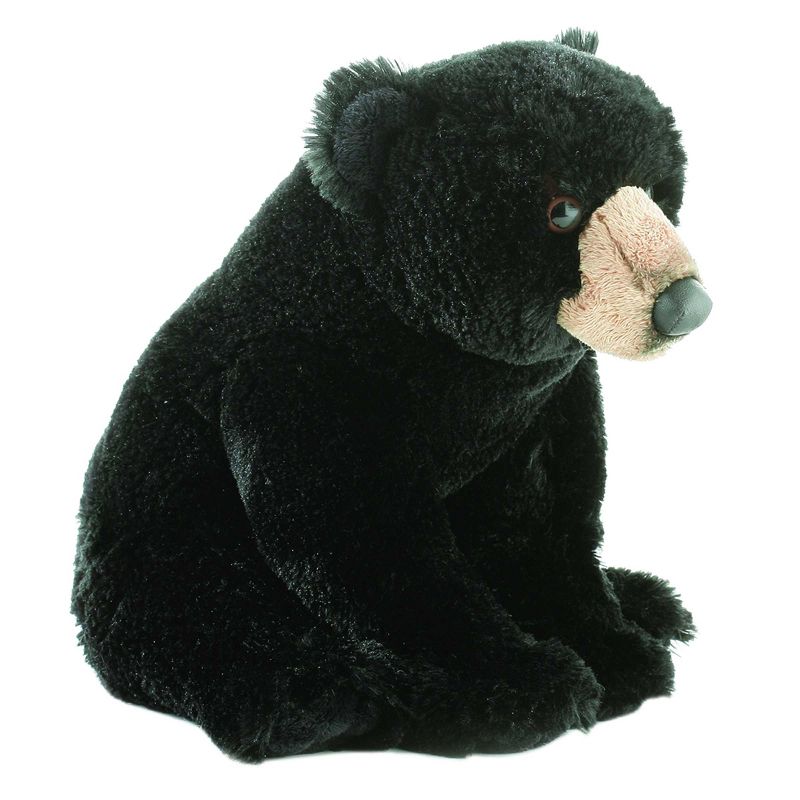 Aurora Flopsie 12" Blackstone Bear Black Stuffed Animal, 1 of 5