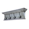 HomeRoots 28" Black And Blue Solid Wood Four Hook Wall Mount Coat Rack - 4 of 4
