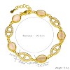 Gold Copper Crystal & Cat's - Eye Themed Modern Women's Bracelet - 4 of 4