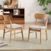 NicBex Mid Century Rustic Upholstered Dining Chairs Set of 2 with Curved Back,Farmhouse Accent Chairs for Dining Room,Kitchen,Office - 2 of 4