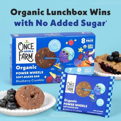 Once Upon A Farm Organic Soft Baked Blueberry Crumble Snack Bars - 9.6oz/8ct