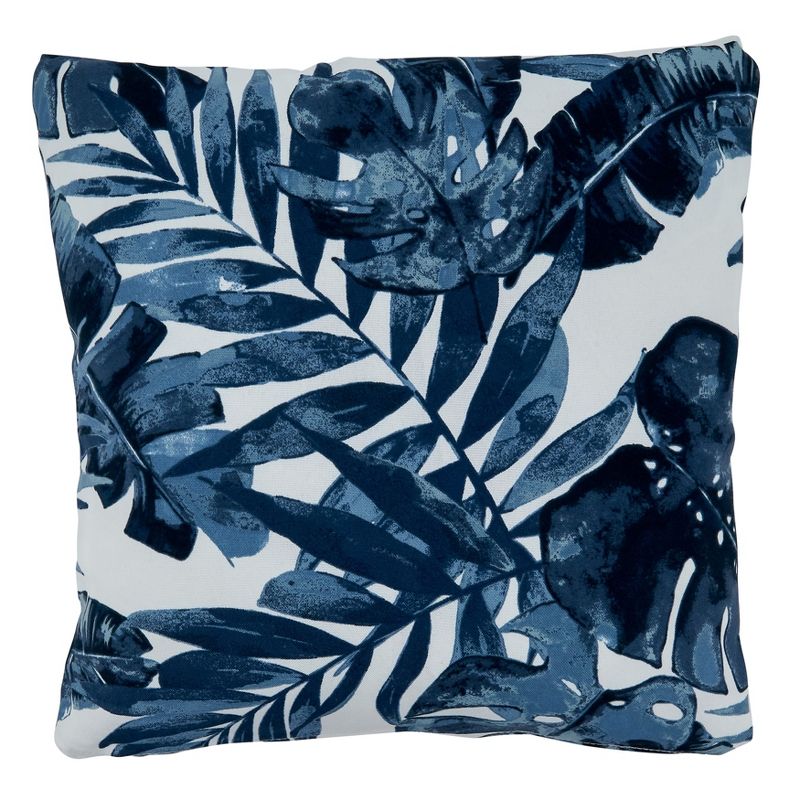 Saro Lifestyle Blue Tropical Leaf Outdoor Pillow, 2 of 3