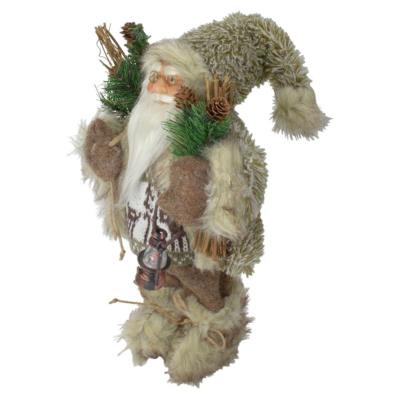 Northlight 12" Mountain Santa Dressed in Plush Brown Coat and Fur Boots Christmas Figure, 3 of 6