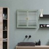 Wall mounted metal cabinet with double glass doors, multifunctional storage solution, and detachable shelves - 2 of 4