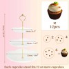 Unique Bargains Petal-shaped 3-Layer  Cake Display Holder with Tiered Serving Tray for Pastries Donuts and Fruits - 2 of 4