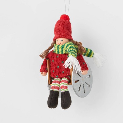 Kid with Red Hat Christmas Tree Ornament - Wondershop™