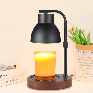 FAAYFIAN Adjustable Candle Warmer Lamp with Timer,Wood Base Metal Shade,Birthday Gifts for Women Mom - 1 of 4