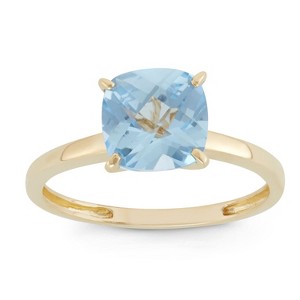 Designs By Gioelli 10K Yellow Gold Cushion Gemstone Solitaire Ring - 1 of 3