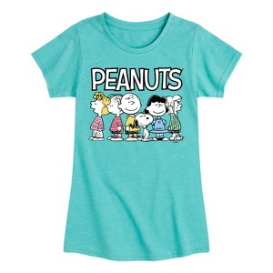 Girls' - Peanuts - Peanuts Crew Fitted Short Sleeve Graphic T-Shirt - 1 of 4