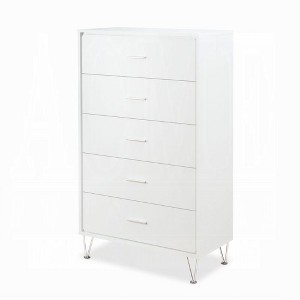 NicBex 5 Drawer Dresser for Bedroom,White Wooden Drawers with Metal Handle,Dressers for Kids Room,Living Room,Entry and Hallway,White - 1 of 4
