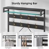 72 Inch Industrial Hall Tree with Bench and Shoe Storage, Metal Frame Coat Rack Shoe Bench with 8 Hooks & Storage Shelf for Entryway, Hallway - 2 of 4