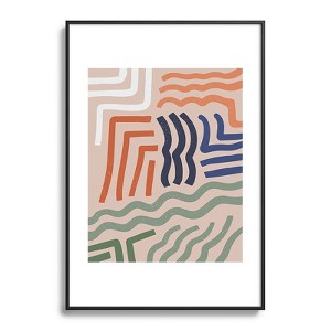 Nick Quintero Arid Contour Metal Framed Art Print - Deny Designs - 1 of 4