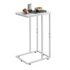 C Shaped End Table, Small Side Tables for Sofa and Bed, Couch Table That Slides Under for Living Room, Bedroom, Home Office, Small Spaces - 2 of 4