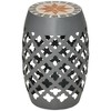 Outsunny 12" Round Patio Outdoor Footstool, Garden Mosaic Accent Side Table, Plant Stand - 4 of 4