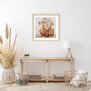 Amanti Art 25"x25" Amber Autumn Orange by Julia Purinton Wood Framed Wall Art Print - 1 of 4