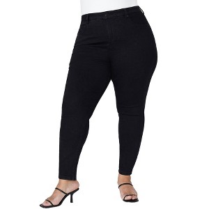 ELOQUII Women's Plus Size The Morgan Super Stretch Skinny Leg Jean - 1 of 4