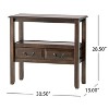 Christopher Knight Home Ramsey Contemporary Acacia Wood Console Table with Drawers and Open Shelf - 3 of 4