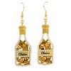 Roman 2.75 In Champagne Bottle Earrings New Years Seasonal Holiday Jewelry , (2PC) - 2 of 3