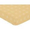 Sweet Jojo Designs Gender Neutral Baby Fitted Crib Sheet Boho Hatch Yellow and White - image 3 of 4