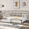 NicBex Full Size Daybed Modern Wooden Bed Frame with 2 Storage Drawers and Guardrails for Bedroom, Living Room, No Box Spring Required - 2 of 4