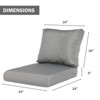 Aoodor Outdoor Chair Cushions Set Water Resistant Outdoor Deep Seat Cushions with Handle and Adjustable Straps - 3 of 4