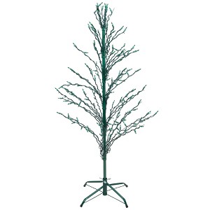 Northlight 4' Prelit Artificial Christmas Tree White Lighted Cascade Twig Outdoor Decoration - Green Lights - 1 of 4