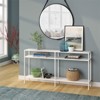 55" Matte White Console Table with Metal Shelves - Henn&Hart - 4 of 4