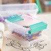 Sterilite Clip Box, Stackable Storage Bin with Latching Lid, Plastic Container to Organize Office, Crafts, Home, Clear Base and Lid - 4 of 4