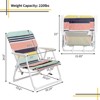 Sevobal Outdoor Portable Chairs Folding Beach Chair with Steel Frame and Oxford Fabric for Lawn and Backyard, Multicolored, 22"*23.6"*24.8" - 3 of 4