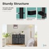 GlasFlength Decorative Storage Cabinets Tall Dresser Fabric Storage Tower ,Wood Top for Kid Room, Entryway, Nursery, Gray 39.3"*11.8"*30.3" - 4 of 4