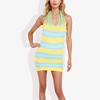 Anna-Kaci Women's Striped Halter Neck Knit Dress With V-Neckline for Casual Looks - 3 of 4
