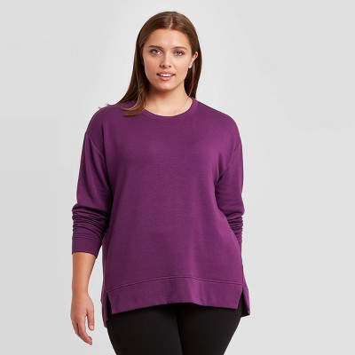plus size purple sweatshirt