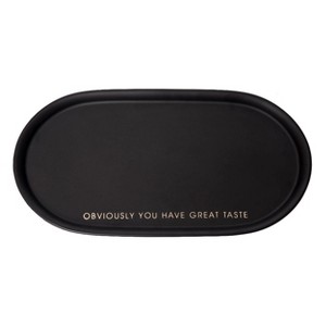 Totalee Gift Great Taste Platter Ceramic Black - 1 of 4