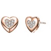 Guili Lovely Heart Stud Earrings – Elegant & Romantic with Clear Cubic Zirconia. Perfect for Any Occasion in White, Gold & Rose Gold - 2 of 3