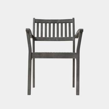 "Renaissance Outdoor Patio Hand-Scraped Wood Stacking Armchair (Set of 2) "