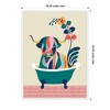 Kate & Laurel All Things Decor 18"x24" Sylvie MCM Cow in Bathtub Framed Canvas by Rachel Lee White - 3 of 4