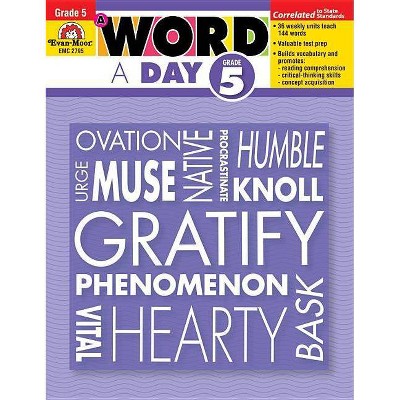 A Word a Day Grade 5 - by  Evan-Moor Educational Publishers (Paperback)