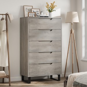 5 Dresser for Bedroom, 51" Tall Dresser, Freestanding Vertical Drawer Cabinet - 1 of 4
