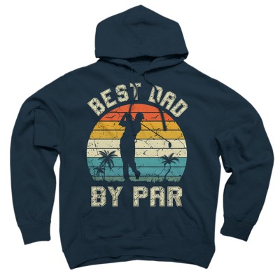 Adult Design By Humans Best Dad By Par Tropical Golf By  Pullover Hoodie