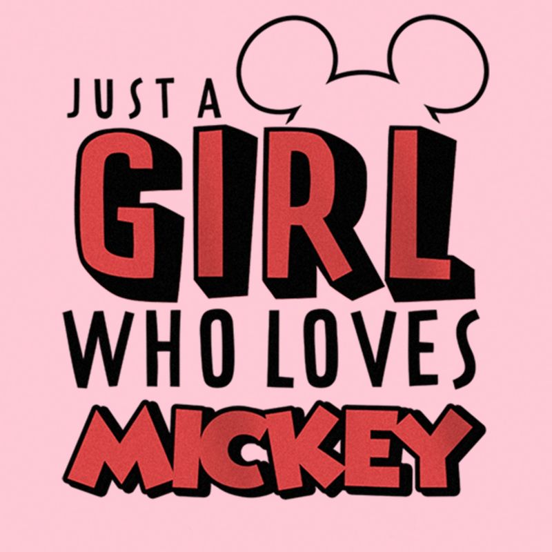Girl's Mickey & Friends Girl Who Loves Mickey T-Shirt, 2 of 5