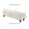 59" Storage Ottoman Bench, Upholstered End of Bed Storage Bench, Entryway Bench Footstool for Bedroom Entryway Living Room - 4 of 4