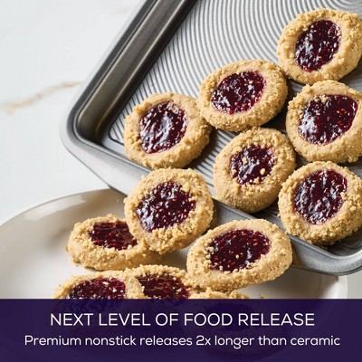 Silver Aluminum Non-Stick Baking Sheet Pan with Rack