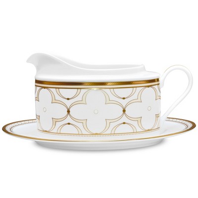 Noritake Trefolio Gold Gravy Boat with Tray